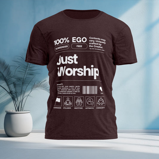 Just Worship Label Tee (Brown)