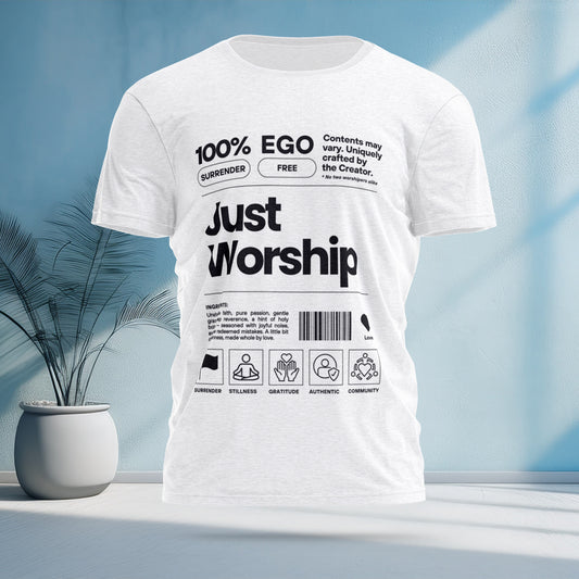 Just Worship Label Tee (White)